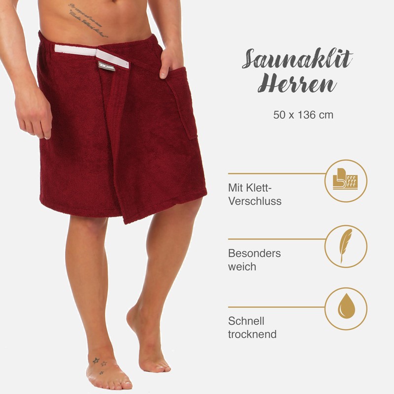 Class Home Collection Men's and Women's Terry Cotton Sauna Kilt