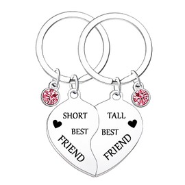 Tihnvk 2PCS Friendship Keyring for Women Gifts for Friends Bestie Keychain Christmas Birthday Gifts for Friend