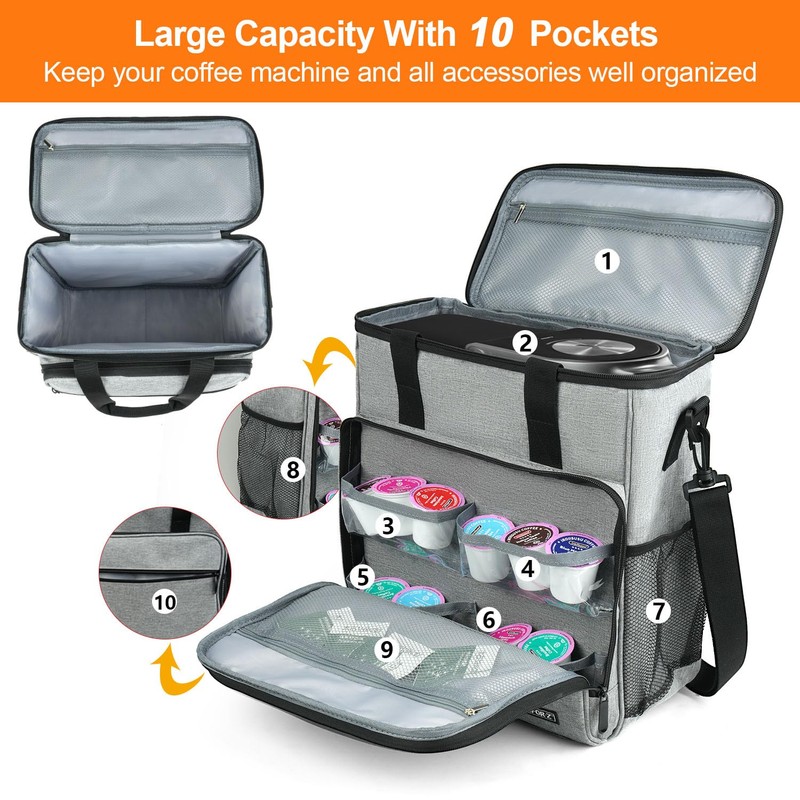 LEFOR·Z Travel Coffee Maker Carrying Bag Compatible with Keurig K-Mini