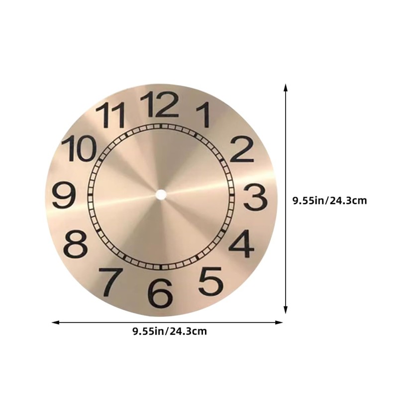 KONTONTY Create Your Own Aluminum DIY Clock Dials Round Roman