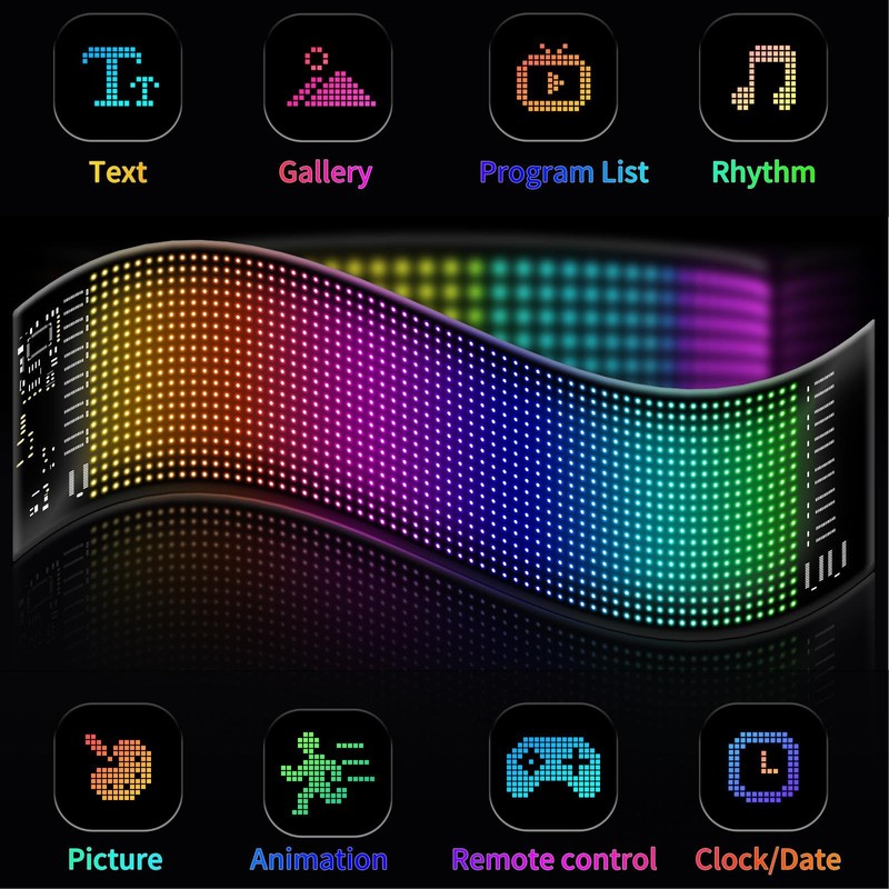 Programmable LED Message Board, Digital Scrolling Sign with App Control