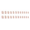 24pcs/box Removable White French Square Head False Claw Wearable Rhinestone