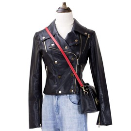 Allzedream Leather Purse Strap Replacement Crossbody Handbag Long Adjustable, Red, M