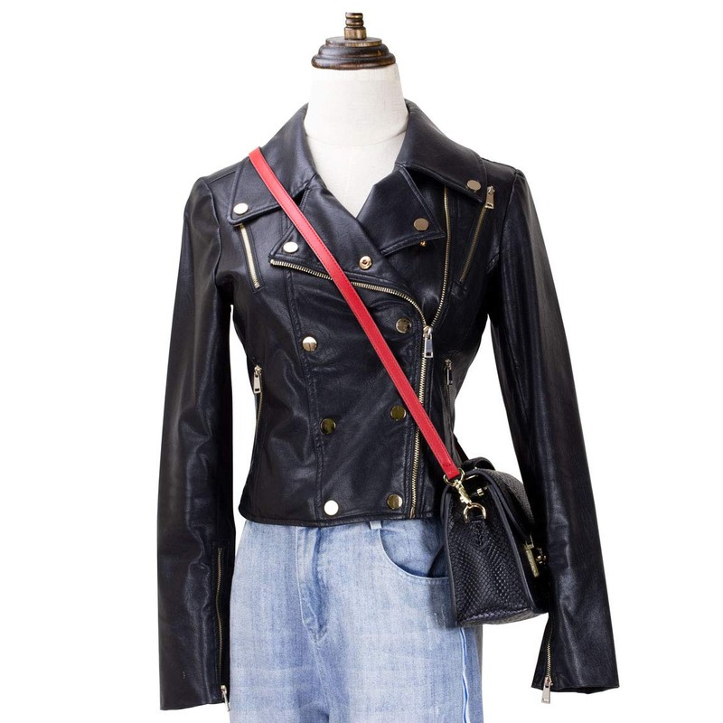 Allzedream Leather Purse Strap Replacement Crossbody Handbag Long Adjustable, Red,