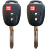 Keyxpress 2 Remote Keyless Entry Uncut Key Blade Replacement For Toyota H Chip (GQ4-52T)