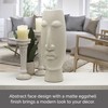 Mikasa 6.5x6.89x19.69 Inch White Ceramic Face Vase