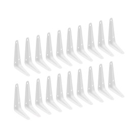 EAI London Shelf Brackets | White 100x75mm / 4x3 Inch | Shelving Support Bracket | Pack of 20