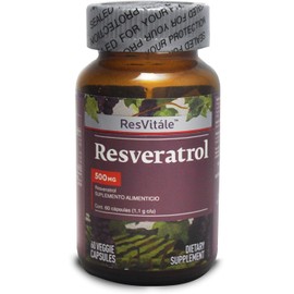 ResVitále Resveratrol 500 mg, 60 cápsulas