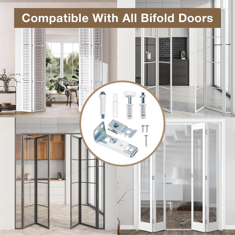 Bifold Door Hardware Repair Kit, 2-Pack Bifold Closet Door Hardware