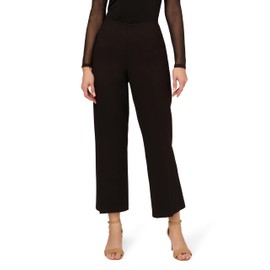 Adrianna Papell Women's Ponte Knit Pull On Pant with Kick Flare Hem, Black