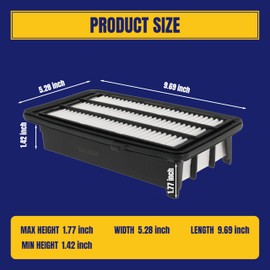 NuFlySic CA12050 Engine Air Filter for Honda Civic 1.5L L4 TURBOCHARGED 2016~2021 for CR-V 1.5L L4 TURBOCHARGED 2017-2021 Car Air Filter Replaces 172205AAA00, 1 Pack