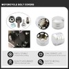 Daklvng 10 Pcs Motorcycle Bolt Covers Engine Topper Caps Aluminum