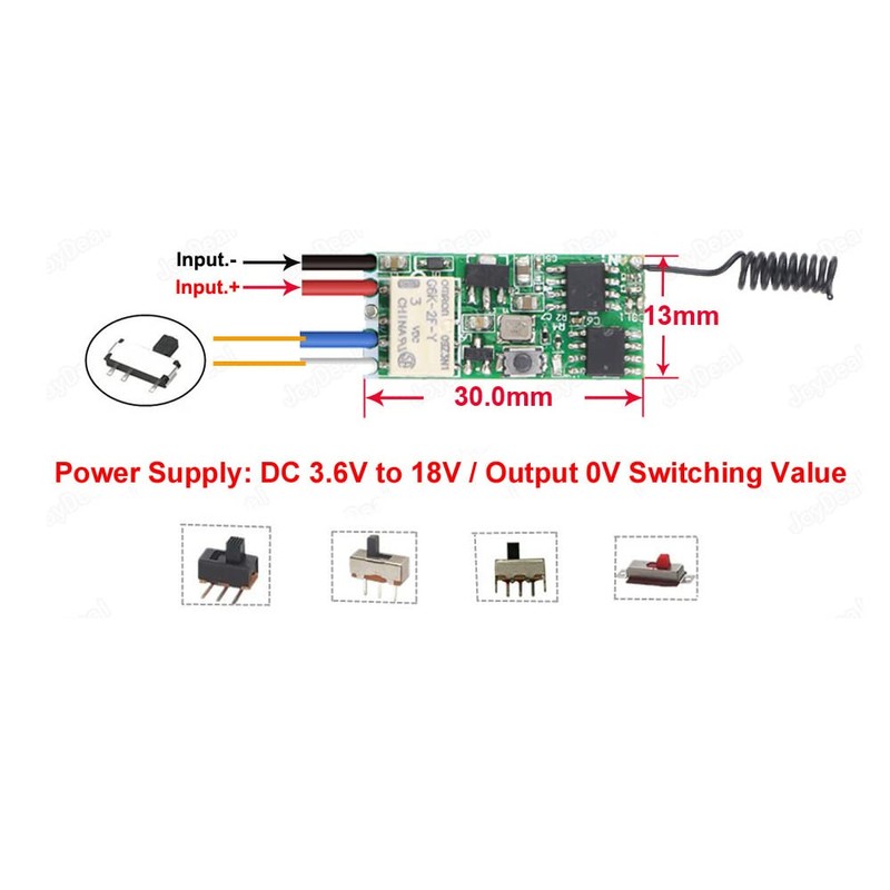DC 5V 6V 9V 12V Mini Relay Remote Control Switch