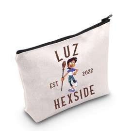MEIKIUP The Owl House Inspired Makeup Bag Owl House Friends Group Gift The Owl House Fan Travel Toiletry Bag Magic and Demonics (LUZ Bag)