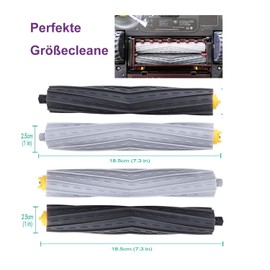 PELLYDA Replacement Parts for Roomba, Replacement Roller Brushes for Roomba 800 & 900 Series 800 850 860 861 866 870 880 890 900 980 985 Robot, Refill Parts with 2 Sets Dirt Suction Brushes