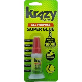 Krazy Glue All Purpose Brush-On Superglue, 5 g, Quick Dry, No-Clog Adhesive for Ceramic, Plastic, Wood, Glass, Porcelain, Metal, Leather & More