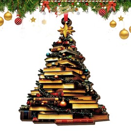 Book Christmas Ornaments 2024, Book Ornaments for Christmas Tree,Book Christmas Tree Ornaments,Book Lover Ornaments,Book Lovers Gifts,Book Lover Gifts for Women,Book Lovers Gifts
