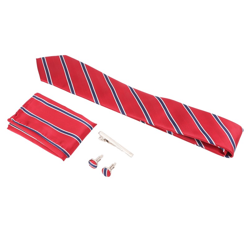 Mens Tie Classic Striped Polyester Yarn Easy Match Guarantees Durability