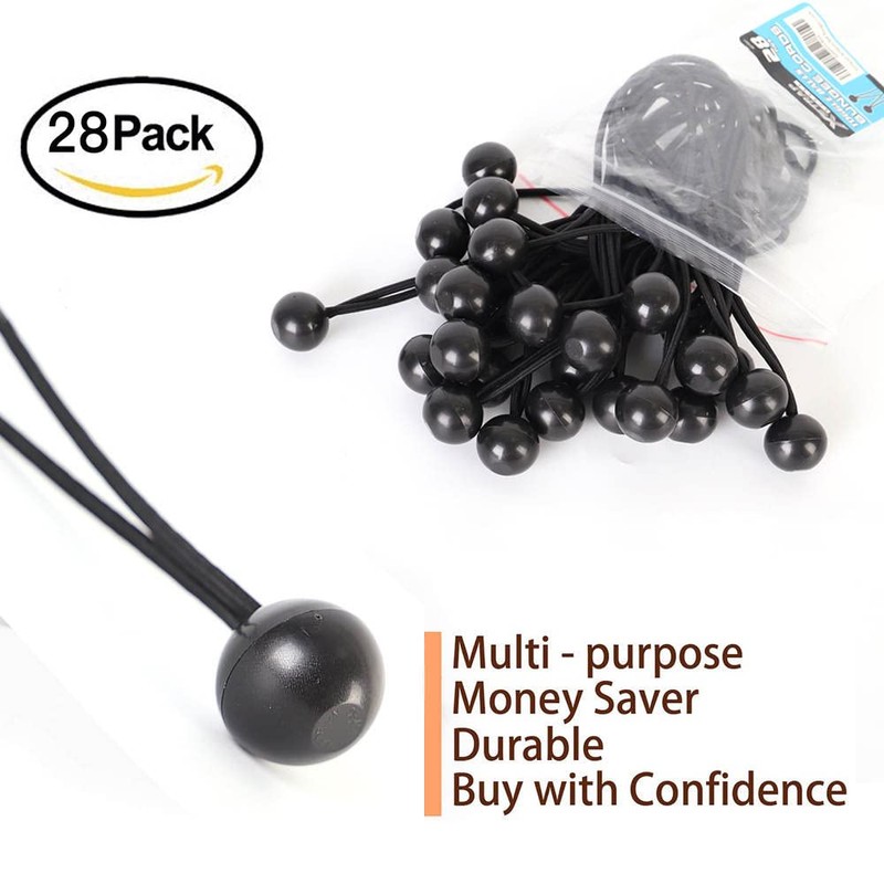 Bungee Cords with Ball 28 Pieces - Tarp Bungee Ball