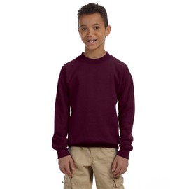 Gildan Activewear 50/50 Youth Crewneck Sweatshirt, L, Maroon