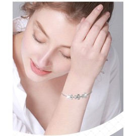 Alphm S925 Sterling Silver Turtle Tortoise Ocean Sea Adjustable Bracelet for Women