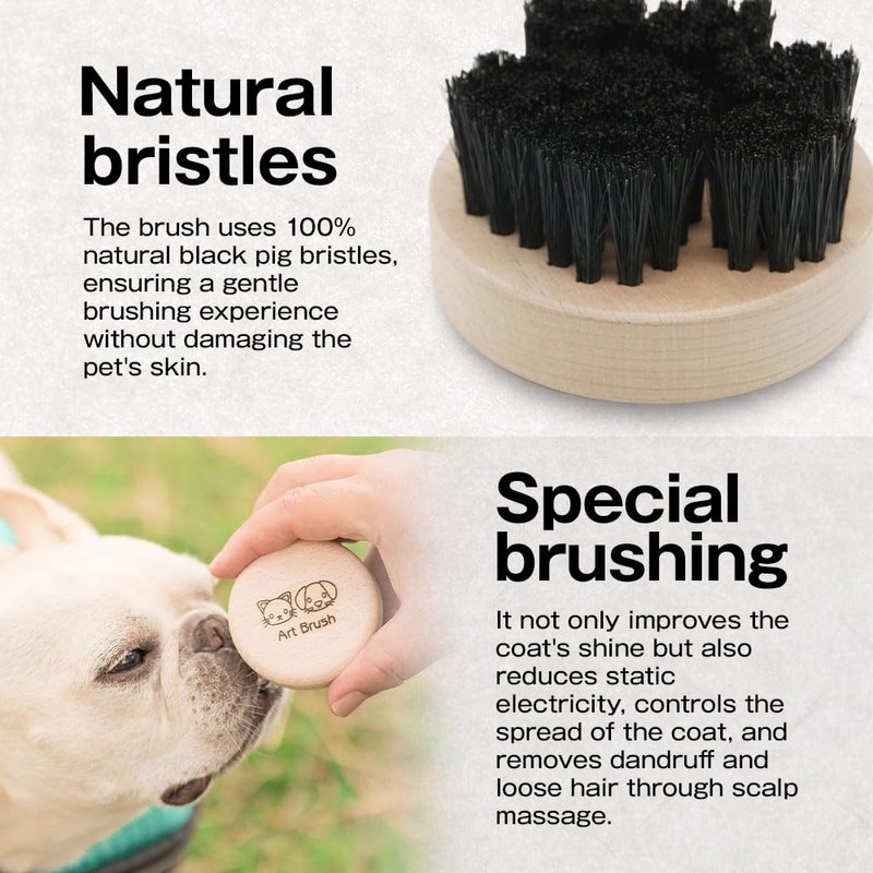 Dog & Cat brush"Anok no Te", Pet Slicker Brush Shedding