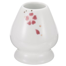 HARFINGTON Ceramic Chasen Stand 70mm Matcha Whisk Holder Teas Set Whisks Stand Traditional Matcha Tea Chasen Holder Tea Set Accessories for Tea Tasting, Cherry Blossoms Pink