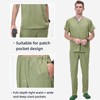 KUMUROETA Essentials Scrubs for Men,V-Neck Operating Room Uniforms,Comfortable,Loose Fit Top