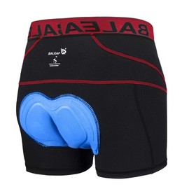 Baleaf Men’s Cycling Liner Shorts, Inner Shorts, Road/Hybrid/Mountain Biking, Sculpted Gel Pad, Racing, Shock Absorbing, Pain Reduction, Stretchy, Absorbent, Quick-Dry, Antibacterial, Odor Resistant,