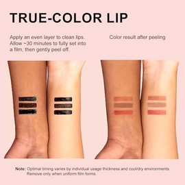 Tinta de Labios que se Despega para Mujeres - Set de 3 Colores (Desnudo Marrón, Marrón Rojo, Rojo Clásico) | Tinta de Labios de Larga Duración, Imperm