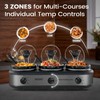 KOOC Triple Slow Cooker Buffet Server and Food Warmer 3x1.5