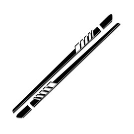 Asudaro Car Exterior Sticker Pack of 2 Car Side Skirt Stickers, Car Door Side Stripes Skirt Sticker Compatible with C-Class W204 W205 C180 C200 C230 C280 C300 C320 C350 C63 / AMG, Black