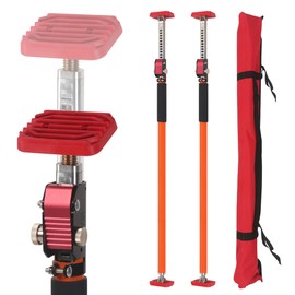 Cabinet Adjustable Support Pole, Upper Hand Work Support for Cabinet Jacks 3rd Hand Support System with Adjustable Length Non-Slip Pads and Telescopic Pole，Extends from 35" to 63", 2 Pack