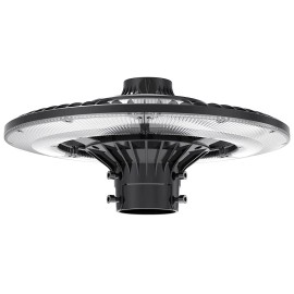 LED Post Top Lights IP65 Waterproof Outdoor Circular Area Garden Lighting Fixture 150W-200W LED Post Top Pole LightsLamp Power(W): 100, Emitting Color: White, Color: Black