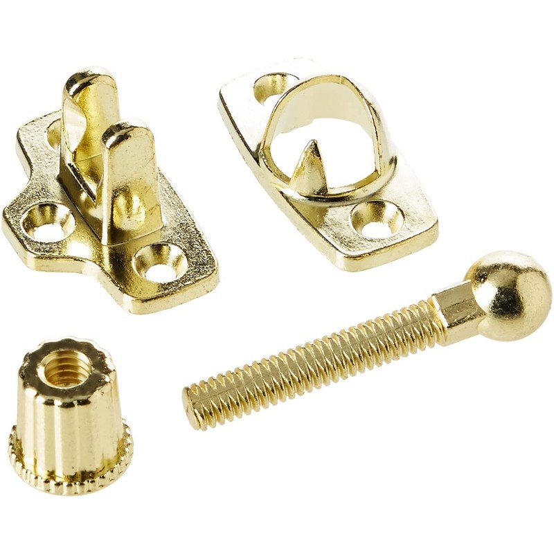 TERF® Heavy Duty Polished Brass Sash Window Lock Fastener With