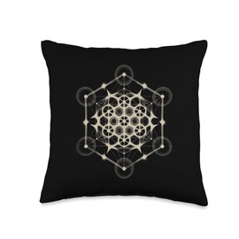 Metatron Cube Mandala Meditation Energy Healing Throw Pillow