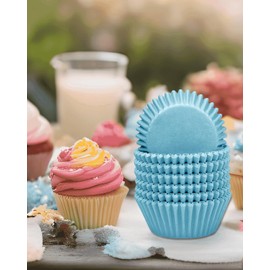 200 Stück Mini Muffins Papierförmchen,Blau Muffinförmchen Papier,Cupcake Förmchen,Blau Muffinförmchen Papier Klein für Backen, Dessert Geburtstag Hochzeit Dekoration