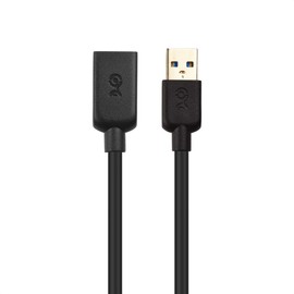 Cable Matters 2-Pack USB to USB Extension Cable 6 ft (USB 3.0 Extension Cable/USB Extender) in Black for Webcam, VR Headset, Printer, Hard Drive and More - 6 Feet
