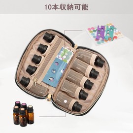 Luxja Essential Oil Storage Case, Essential Oil Pouch, Holds 10 (5-15ml) for Quilting Aroma Oils and Small Accessories, Bag Only, Teal