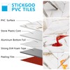 STICKGOO 10-Sheet Herringbone Tile Peel and Stick Backsplash, Calacatta Marble