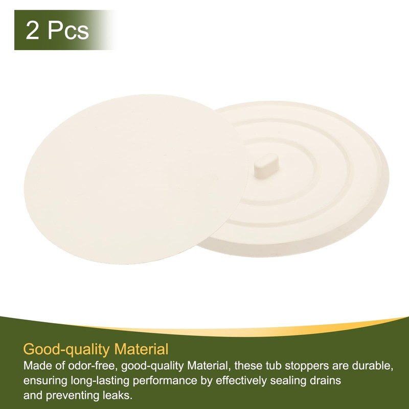sourcing map 2Pcs Drain Stoppers, Rubber Bathtub Stopper Sink Plugs