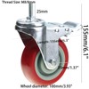 Heavy Duty Stem Caster Wheels Double Bearing PU Castors No