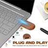 4GB Wood Flash Drives 5 Pack, FEWINA Oval Walnut Wooden