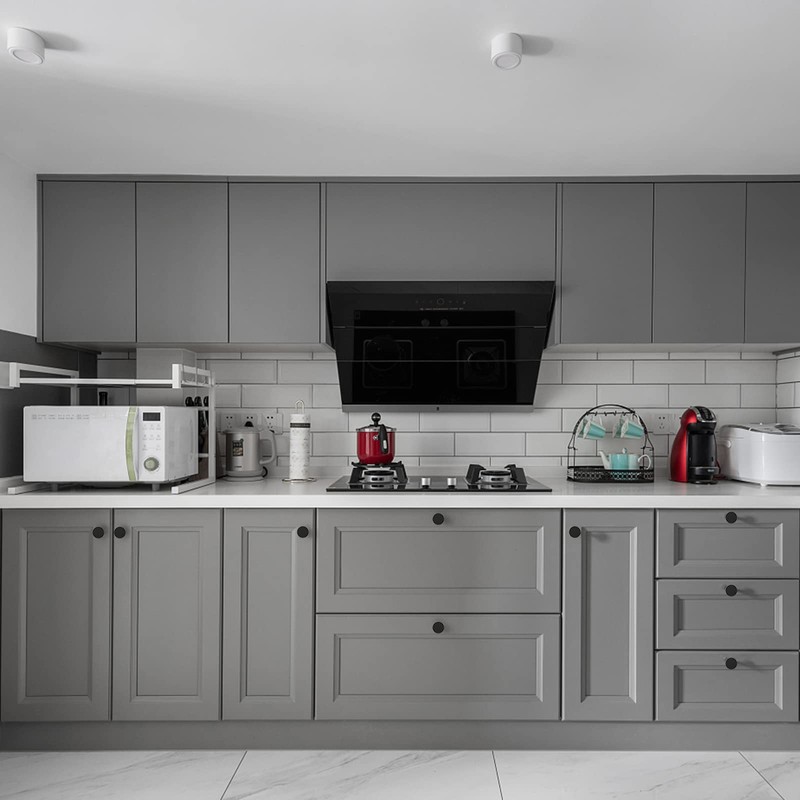 10 Pack Round Cabinet Knobs(Matte Black,1.26" Diameter) Kitchen Drawer Knobs,Bathroom