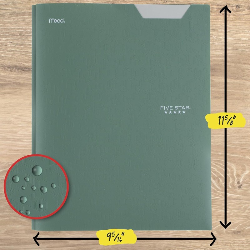 Five Star Carpeta Plástica Con Solapas Y Bolsillo Tamaño Carta