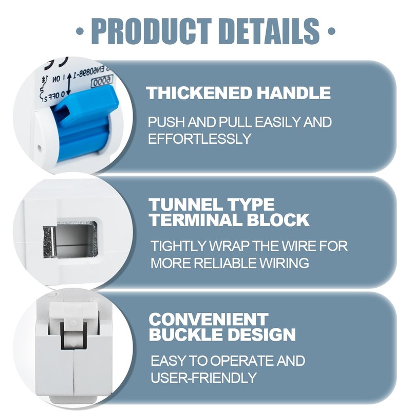 Innfeeltech 1 Pcs 63 Amp Current 230V Miniature Circuit Breakers