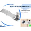 Litensh Hasp Lock Padlock Gate Bolt Door Bolt Lock with