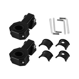Laroal 2 Pcs Spotlight Mounting Brackets Motorbike Spotlight Brackets Aluminum Adjustable Headlight Clamp Holder for Motorcycles