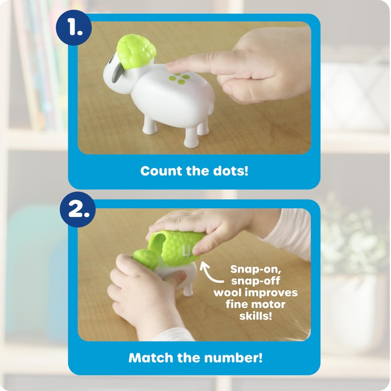 Learning Resources Snap-n-Learn Counting Sheep - 20 Pieces, Ages 18+