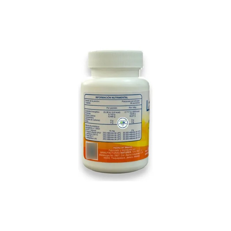 Lactiv Gb 1 Billón De Probióticos C/30 Cáps Naturex